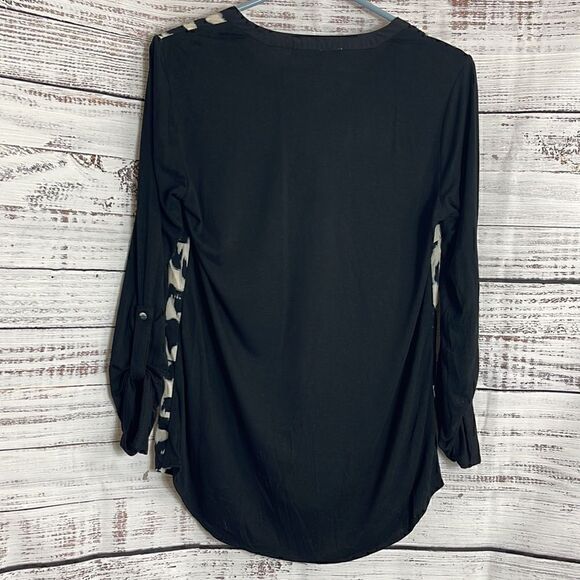 Daniel Rainn Top Womens Size Xs Gunther abstract print Blouse Popover Light New - Picture 4 of 9